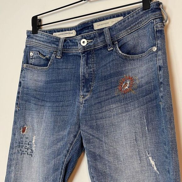 Anthropologie Pilcro Patchwork Slim Boyfriend Jeans 27 - Picture 4 of 8